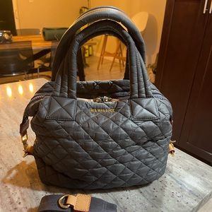 MZ Wallace Small Sutton Grey with crossbody strap in like new condition